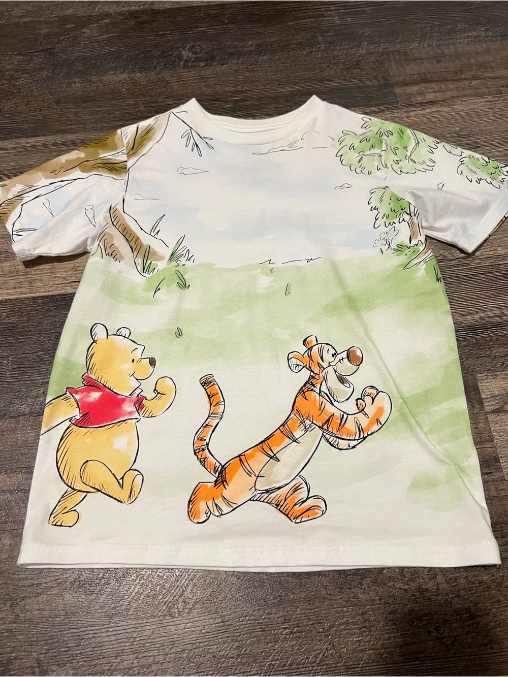 Disney Winnie the Pooh & Tigger Short Sleeve Tee - White, Green, Orange